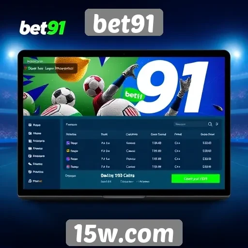Avaliação da interface do site bet91